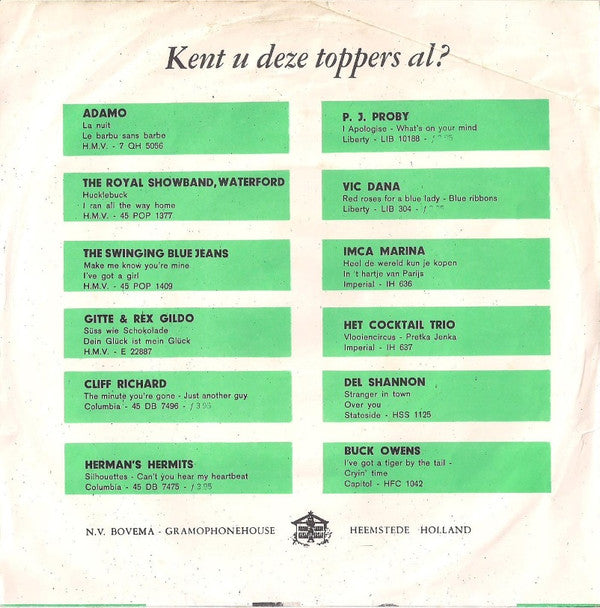 The Beach Boys : Help Me, Rhonda / Kiss Me, Baby (7", Single)