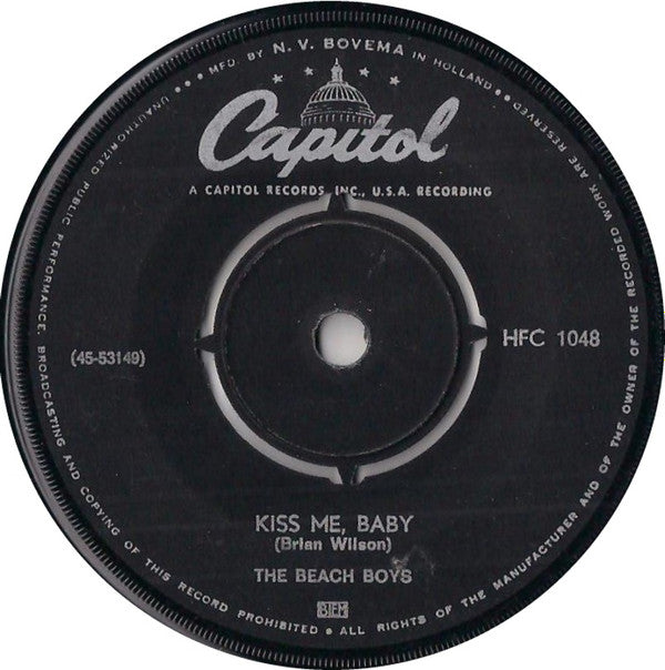 The Beach Boys : Help Me, Rhonda / Kiss Me, Baby (7", Single)