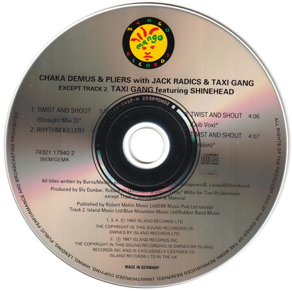 Chaka Demus & Pliers With Jack Radics & The Taxi Gang : Twist And Shout (CD, Maxi)