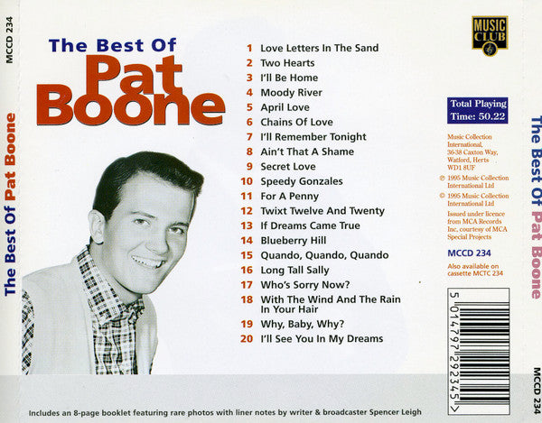 Pat Boone : The Best Of Pat Boone (CD, Comp)