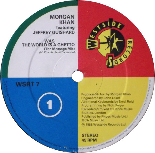 Morgan Khan Featuring Jeffrey Guishard : The World Was A Ghetto (12")
