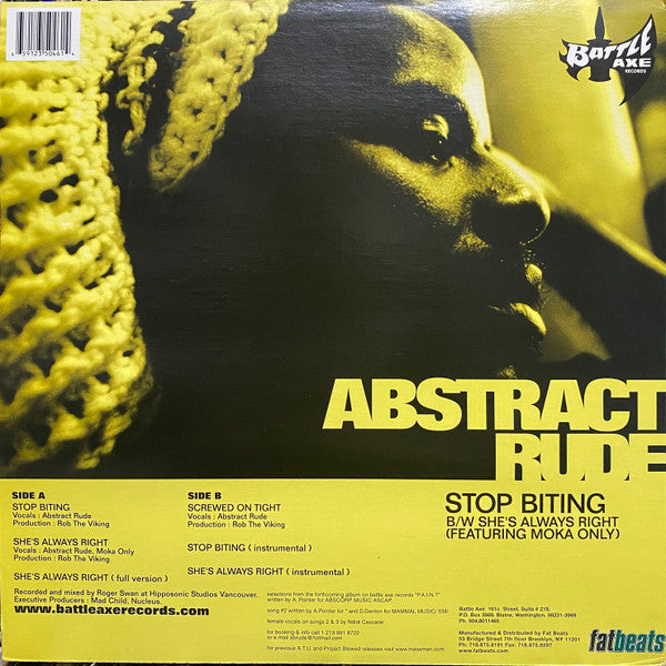 Abstract Rude : Stop Biting (12", Single)
