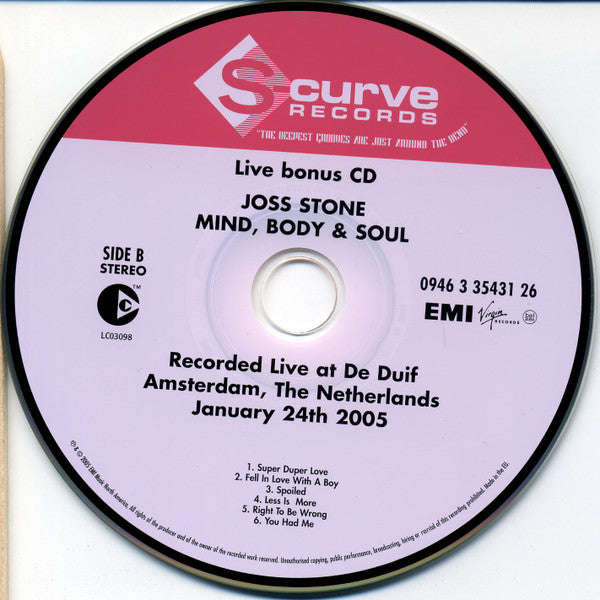 Joss Stone : Mind Body & Soul (Limited Dutch Edition) (CD, Album, Copy Prot. + CD, Album, Copy Prot., Liv)
