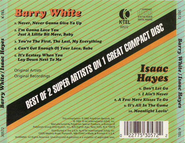 Barry White, Isaac Hayes : Barry White / Isaac Hayes (CD, Comp)