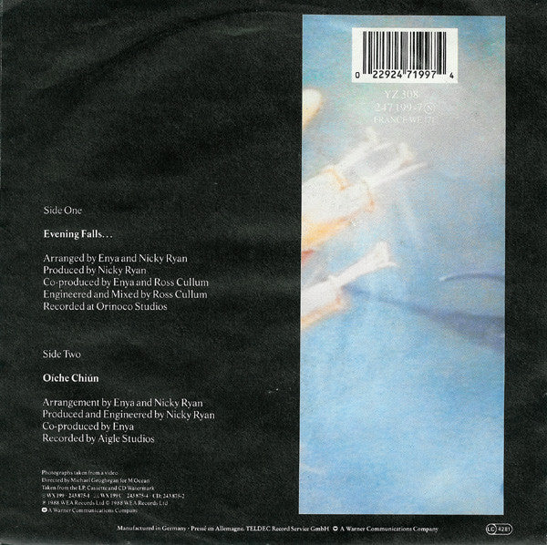 Enya : Evening Falls... (7", Single)