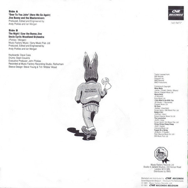 Jive Bunny And The Mastermixers : Over To You John (Here We Go Again) (7")