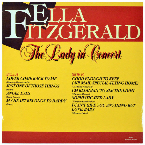 Ella Fitzgerald : The Lady In Concert (LP, Comp)