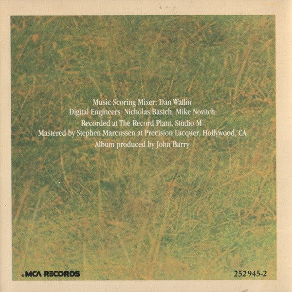 John Barry : Out Of Africa (Music From The Motion Picture Soundtrack) (CD, Album, RE)