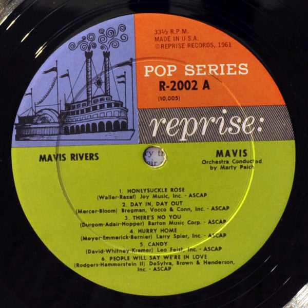 Mavis Rivers : Mavis (LP, Album, Mono)