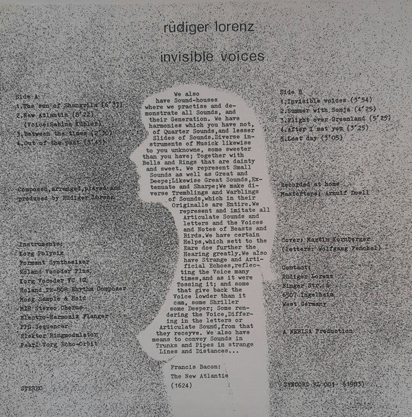 Rüdiger Lorenz : Invisible Voices (LP)