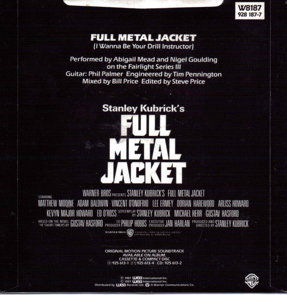 Abigail Mead And Nigel Goulding : Full Metal Jacket (I Wanna Be Your Drill Instructor) (7", Single, Gre)