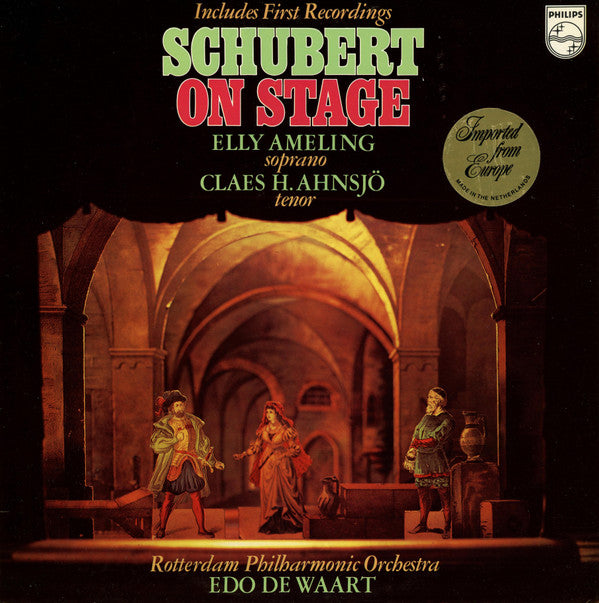 Franz Schubert - Elly Ameling, Claes-Håkan Ahnsjö, Rotterdams Philharmonisch Orkest, Edo de Waart : Schubert On Stage (LP)