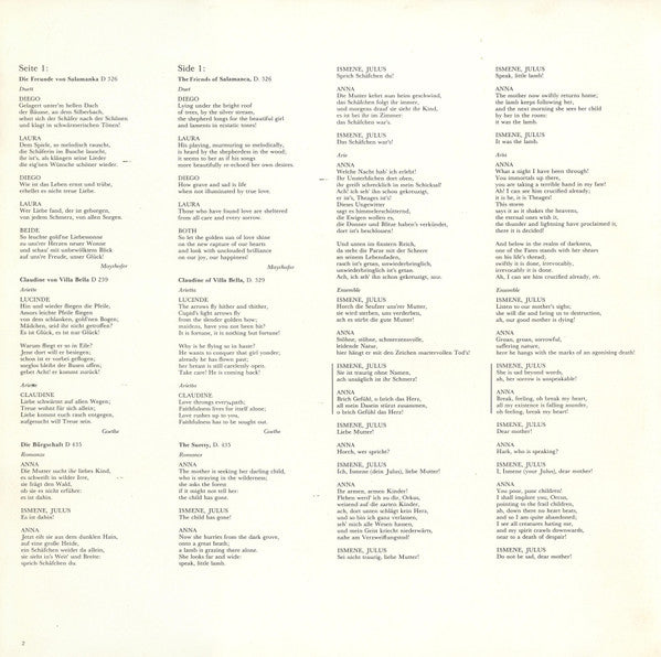 Franz Schubert - Elly Ameling, Claes-Håkan Ahnsjö, Rotterdams Philharmonisch Orkest, Edo de Waart : Schubert On Stage (LP)