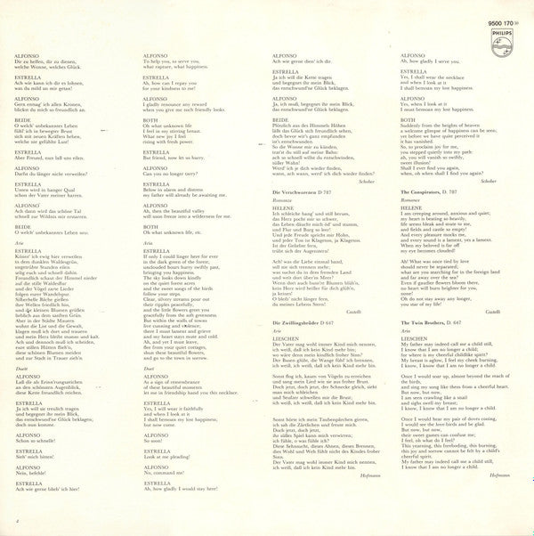 Franz Schubert - Elly Ameling, Claes-Håkan Ahnsjö, Rotterdams Philharmonisch Orkest, Edo de Waart : Schubert On Stage (LP)