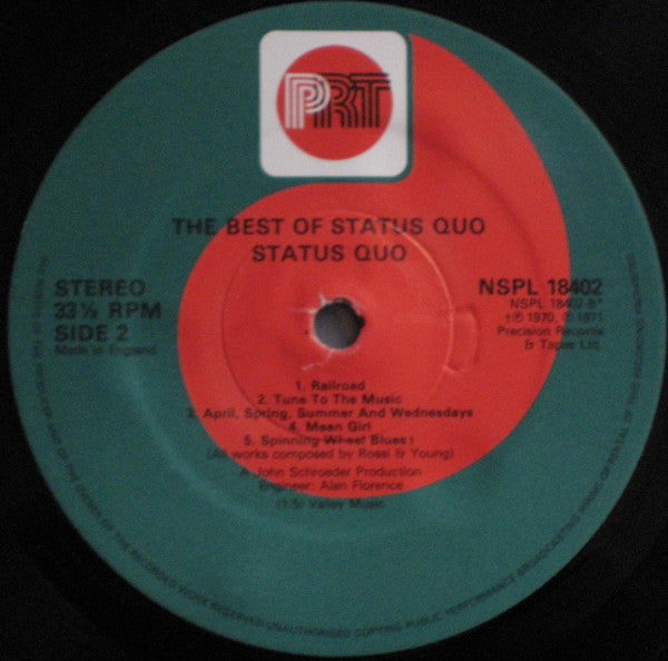 Status Quo : The Best Of Status Quo (LP, Comp, RE)