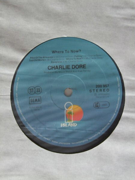 Charlie Dore : Where To Now (LP, Album)