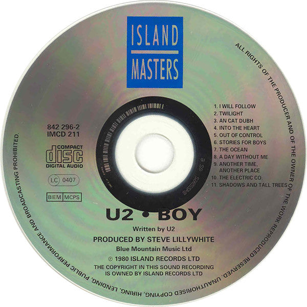 U2 : Boy (CD, Album, RE)