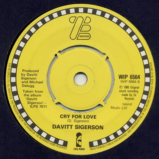 Davitt Sigerson : I Never Fall In Love (7", Single)