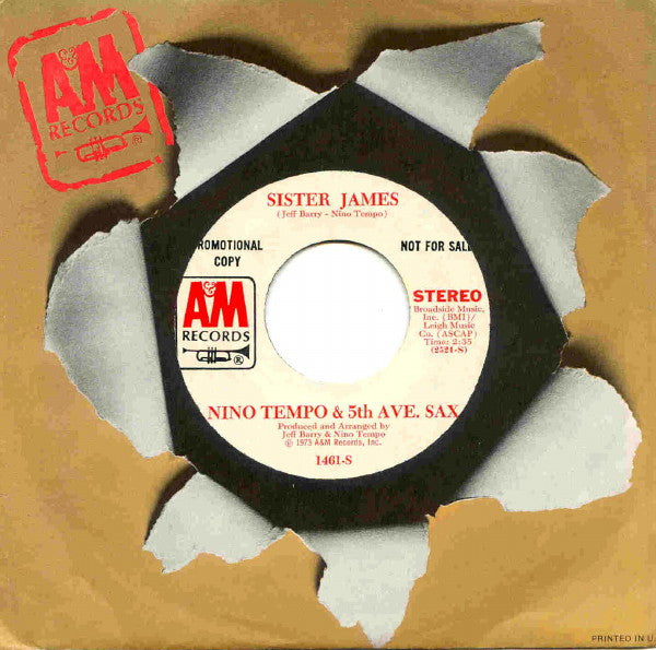Nino Tempo & 5th Ave. Sax : Sister James (7", Single, Mono, Promo)