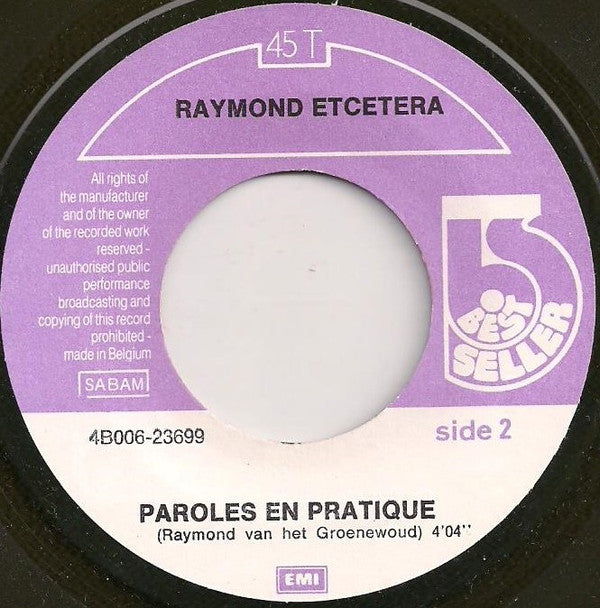 Raymond van het Groenewoud : M.... (7", Single, Bro)