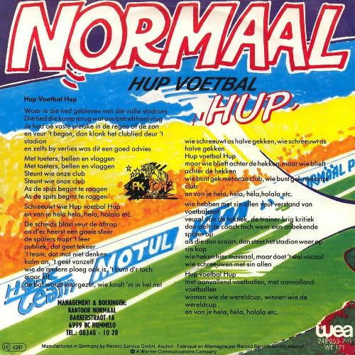 Normaal : Hup Voetbal Hup (7", Single)