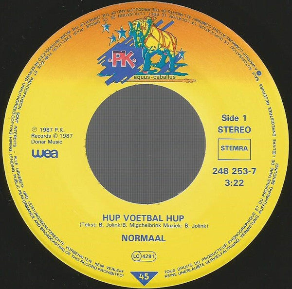 Normaal : Hup Voetbal Hup (7", Single)