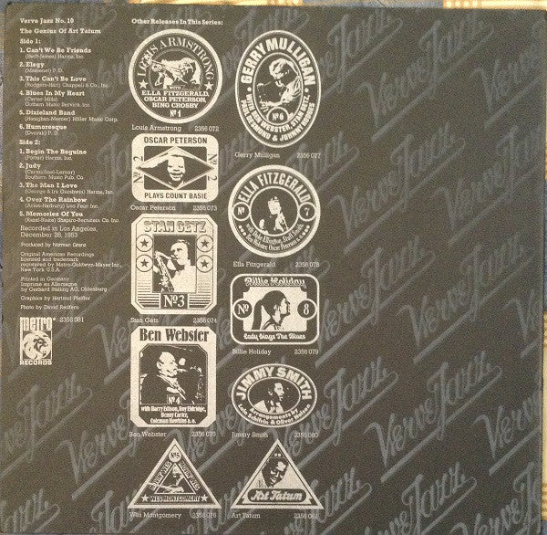 Art Tatum : The Genius Of Art Tatum (LP, Album, Mono)