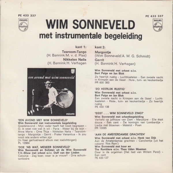 Wim Sonneveld : Uit: Een Avond Met Wim Sonneveld (7", EP, Mono)