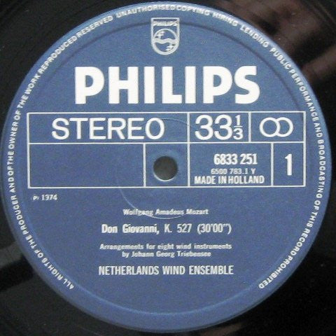 Wolfgang Amadeus Mozart - Nederlands Blazers Ensemble : Muziek Uit "Don Giovanni" En "Die Entführung Aus Dem Serail" (LP, Album)