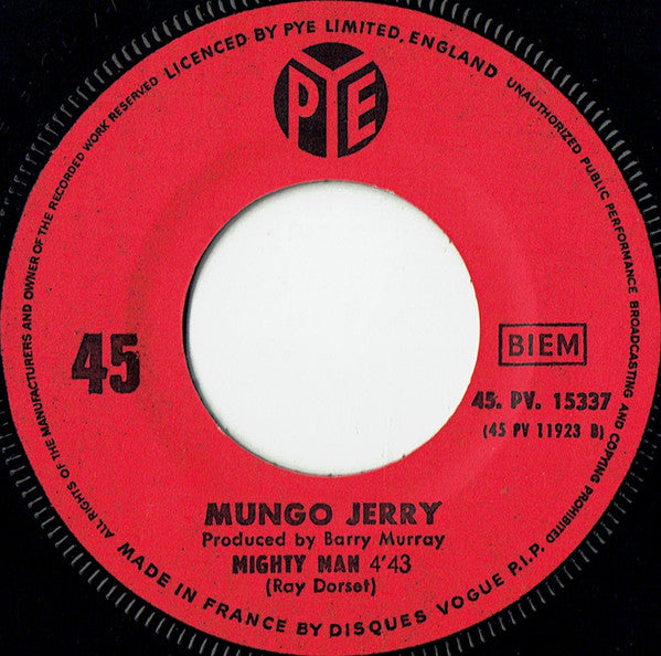 Mungo Jerry : In The Summertime (7", Single)