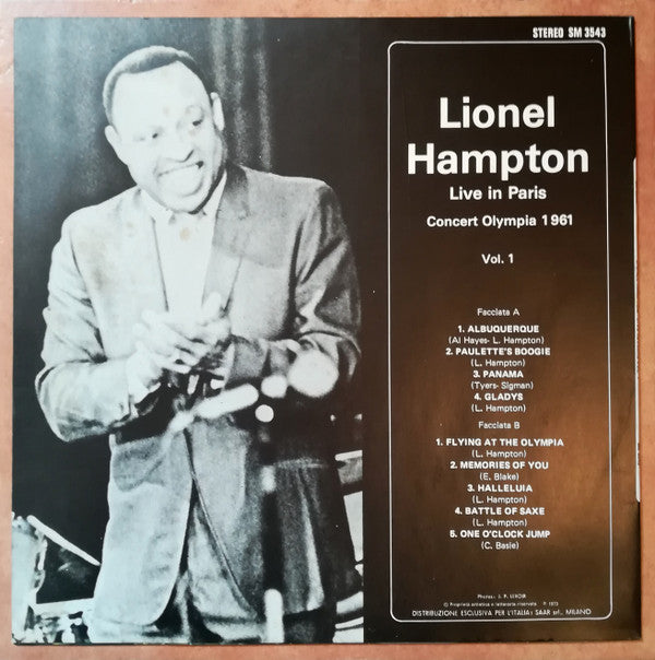 Lionel Hampton : Live In Paris Vol. 1 (LP, RE)