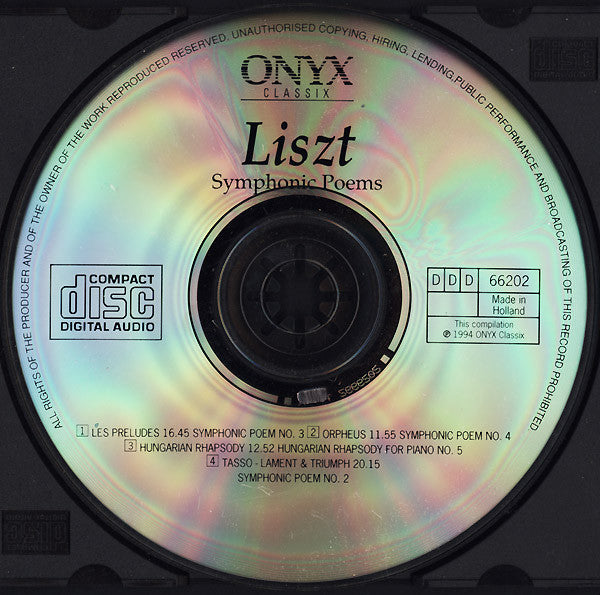Franz Liszt : Symphonic Poems (CD, Comp)