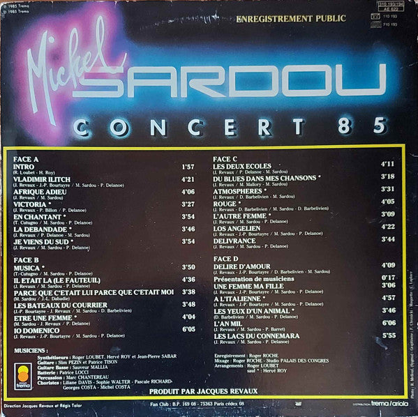 Michel Sardou : Concert 85 (2xLP, Album, Gat)