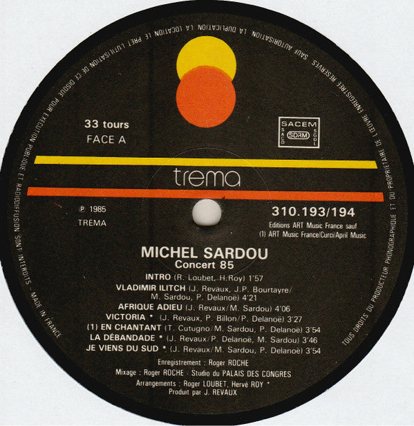 Michel Sardou : Concert 85 (2xLP, Album, Gat)