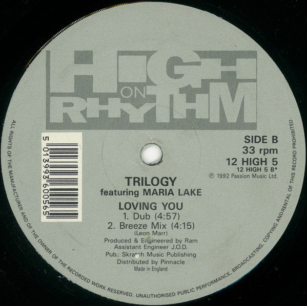 Trilogy (32) Featuring Maria Lake : Loving You (12")