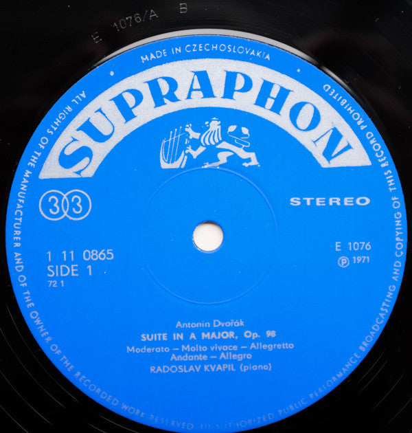 Antonín Dvořák, Radoslav Kvapil : Dvořák Piano Works (LP)
