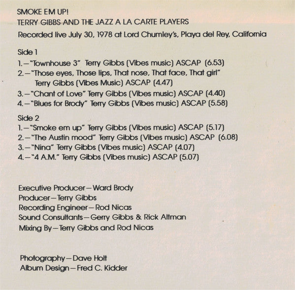 Terry Gibbs : Smoke Em Up! (LP, Album)