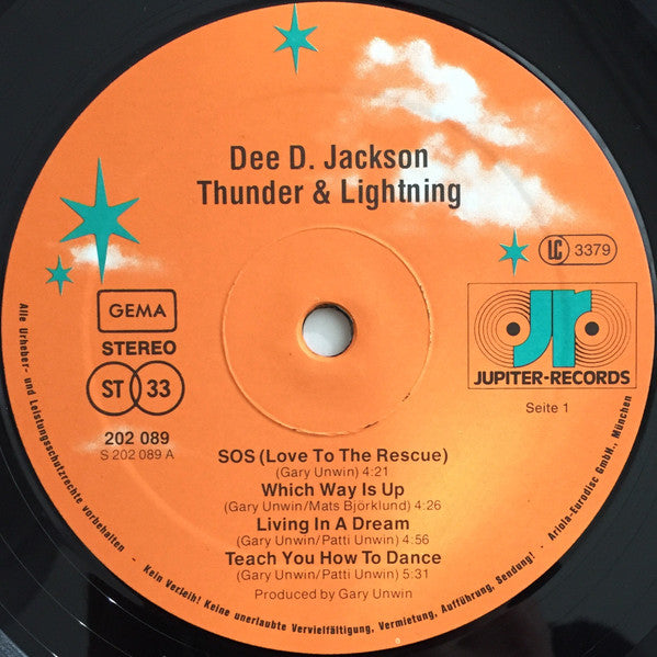 Dee D. Jackson : Thunder & Lightning (LP, Album)