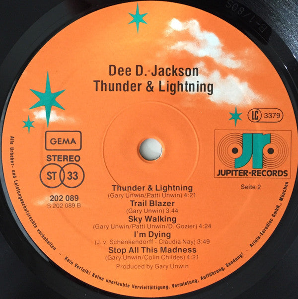 Dee D. Jackson : Thunder & Lightning (LP, Album)