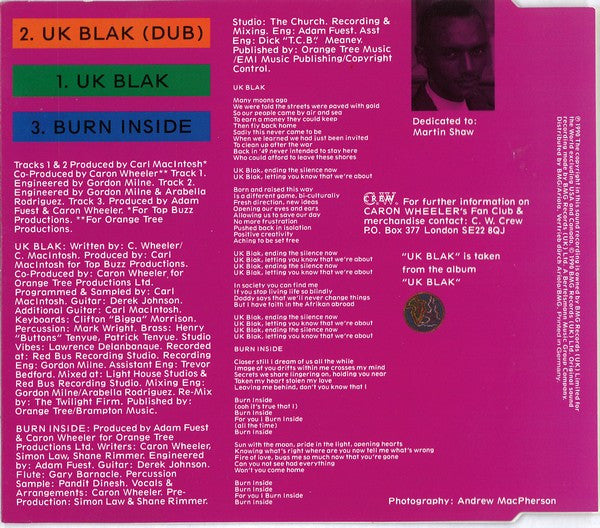 Caron Wheeler : UK Blak (CD, Maxi)