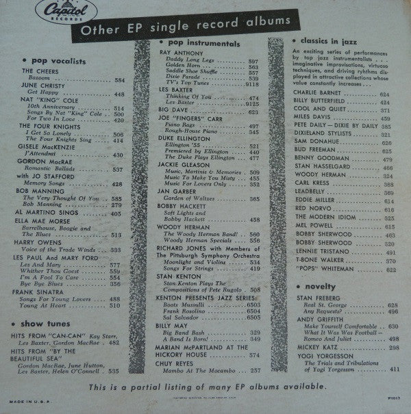 Nat King Cole : Nat 'King' Cole (7", EP)