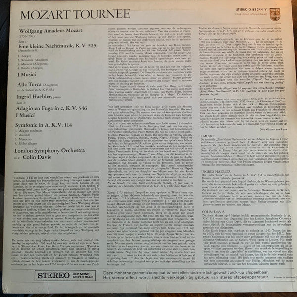 Wolfgang Amadeus Mozart : Mozart Tournee (LP, Album)