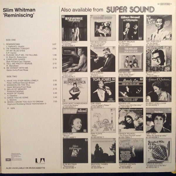 Slim Whitman : Reminiscing (LP, Album)