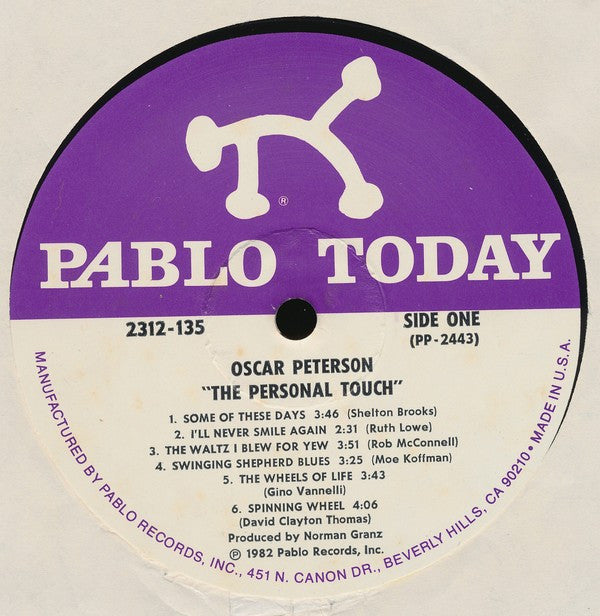 Oscar Peterson : The Personal Touch (LP, Album)