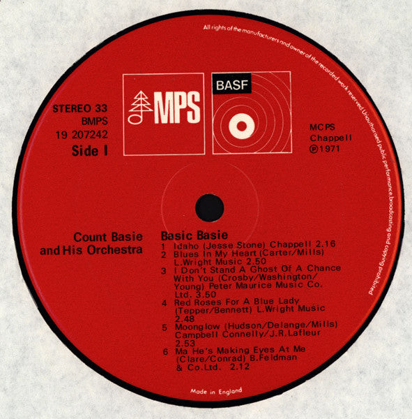 Count Basie And His Orchestra* : Basic Basie (LP, Album, Gat)