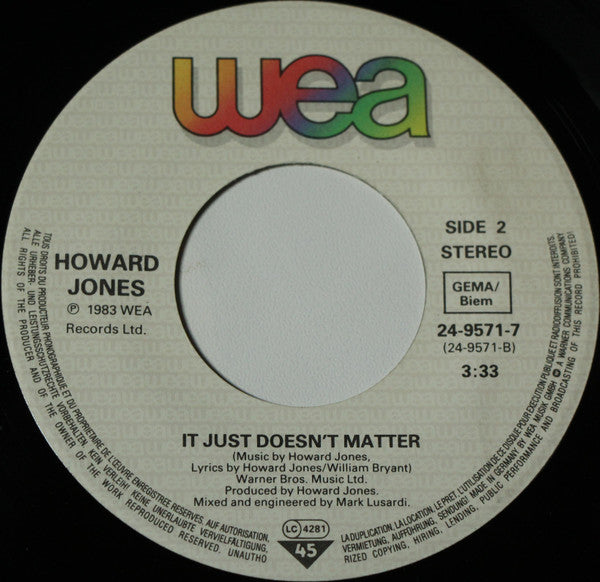 Howard Jones : What Is Love? (7", Single)