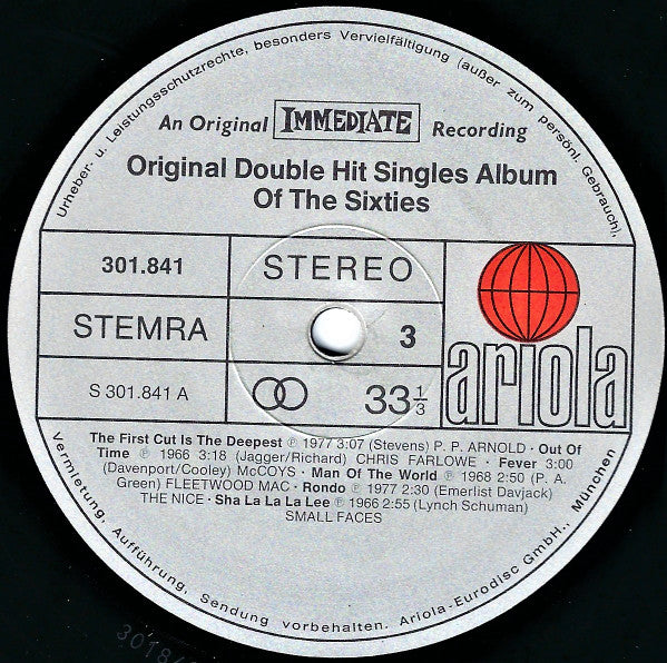 Various : Original Double Hit Singles Album Of The Sixties (2xLP, Comp)