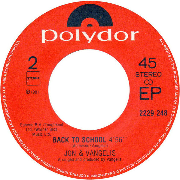 Jon & Vangelis : I'll Find My Way Home (7", EP)