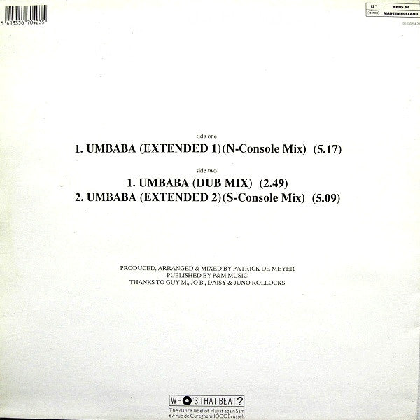 Tragic Error : Umbaba (12")