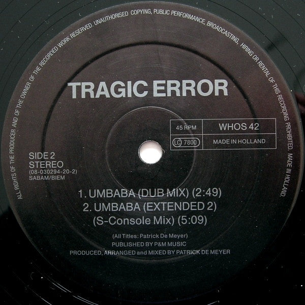 Tragic Error : Umbaba (12")